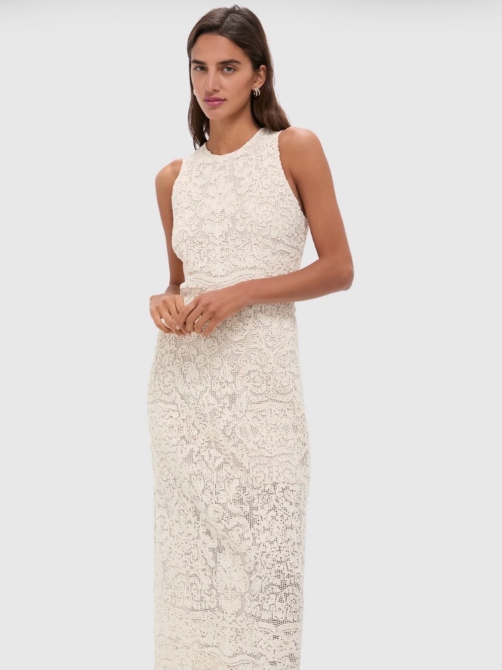 Tuckernuck tan lace Leilana dress, size medium, nwt